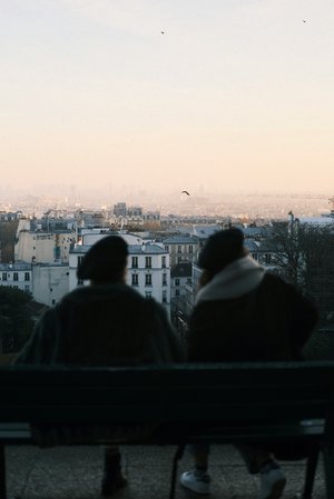 Two people chatting
